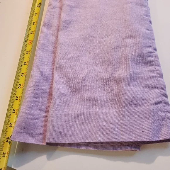 J. Crew Hayden Kickout Crop Pant Stretch Linen Lilac Size 6 - Picture 11 of 12